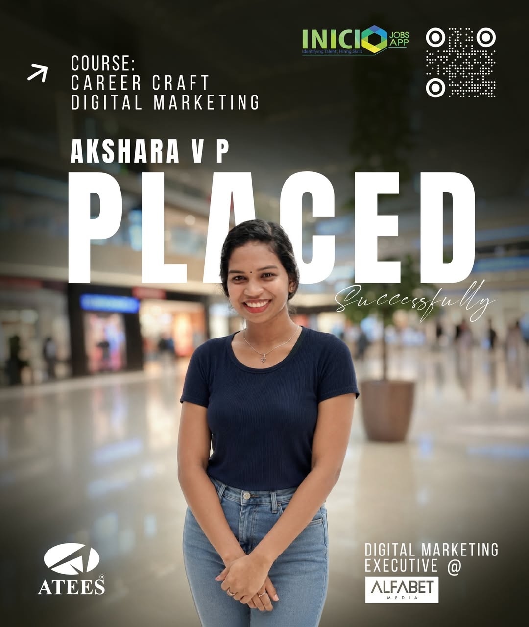 Congratulations, Akshara V P, on successfully completing the Career Craft Digital Marketing cour