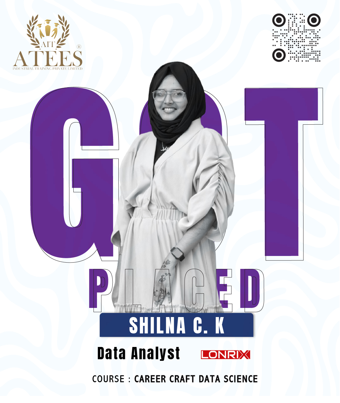 🎉 She Believed, She Achieved!Congratulations to Shilna C. K on getting placed as a Data Analyst